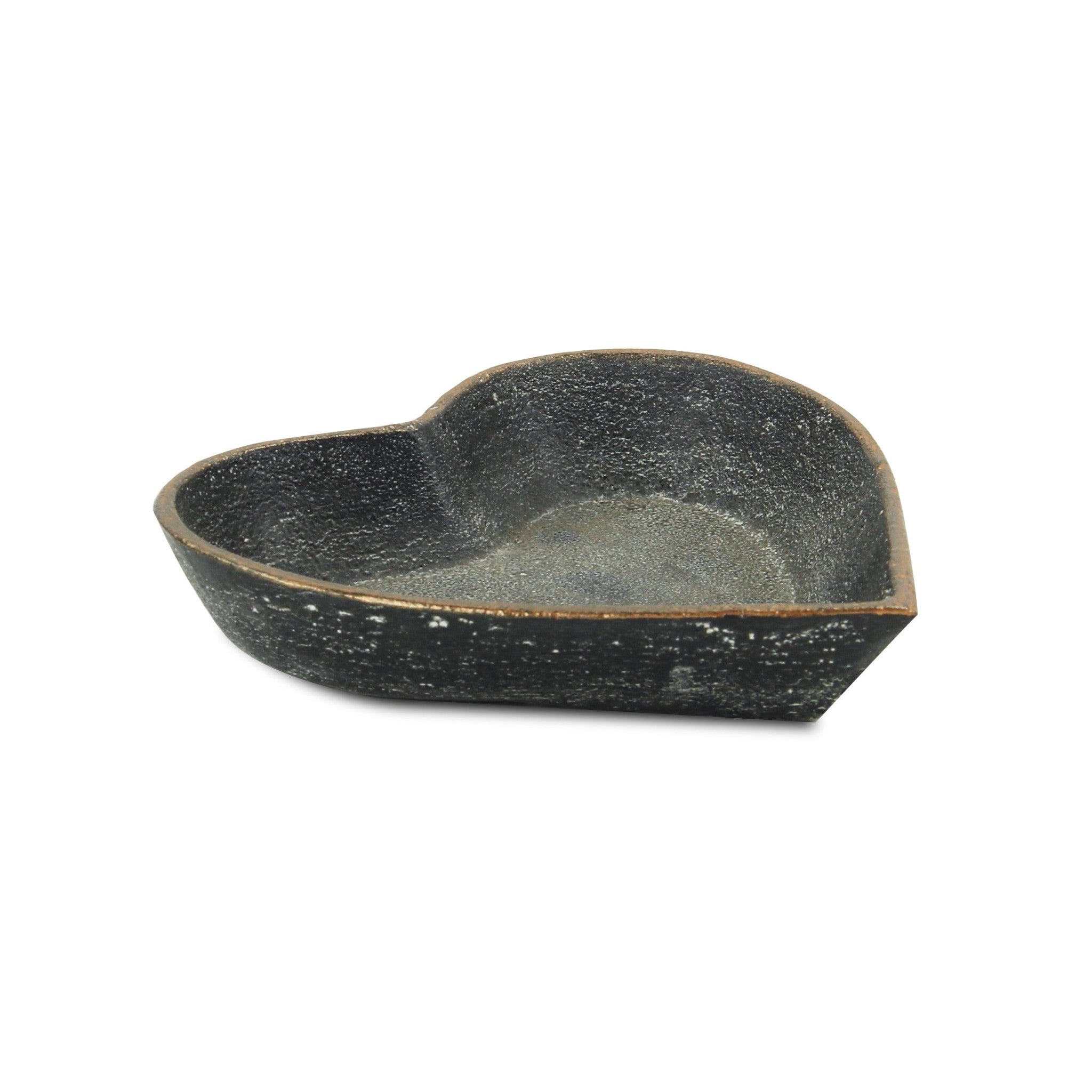 6" Black Heart Metal Heart Handmade Vanity Tray - Homeroots - Flyclothing LLC