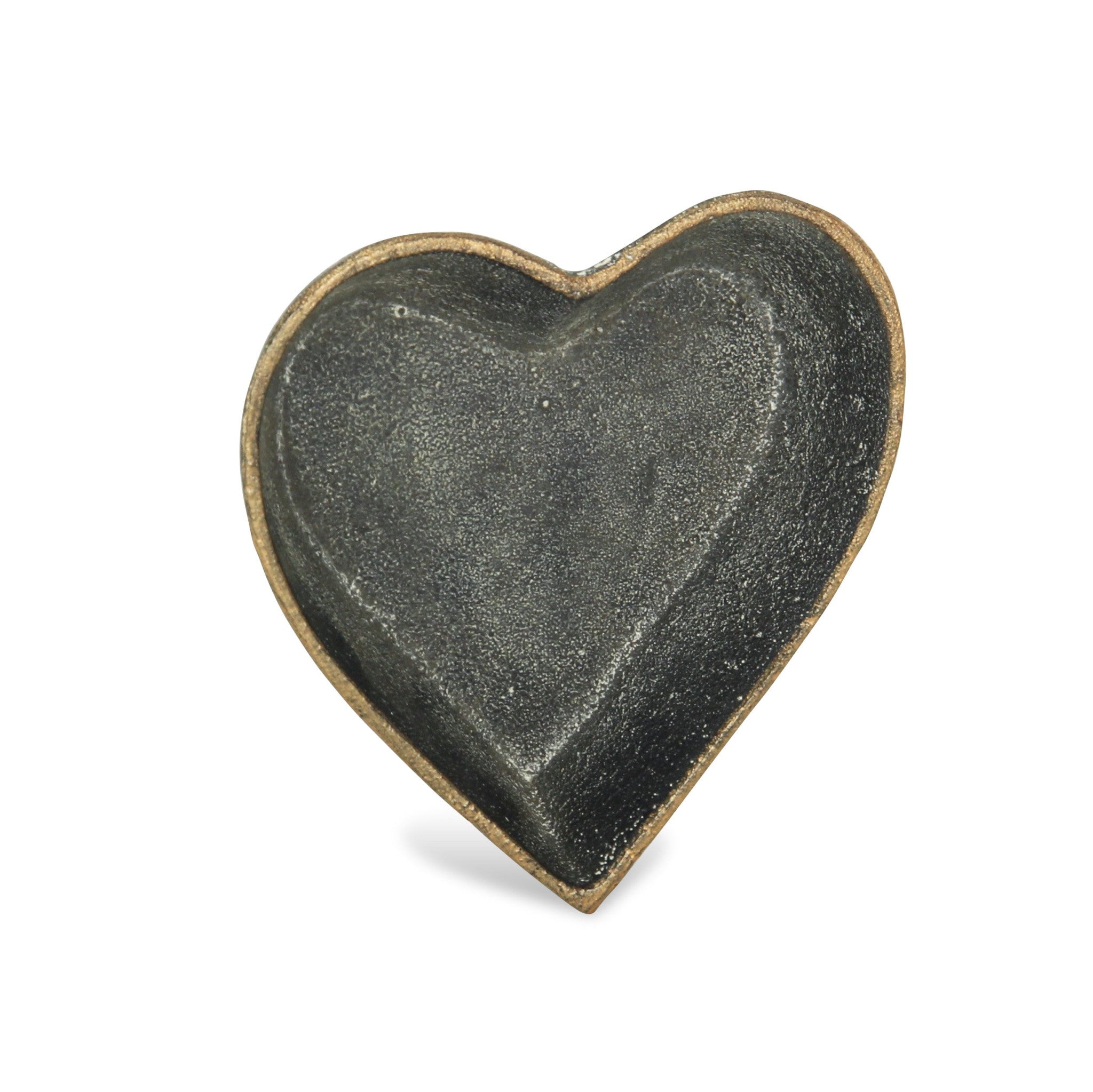 6" Black Heart Metal Heart Handmade Vanity Tray - Homeroots - Flyclothing LLC