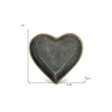 6" Black Heart Metal Heart Handmade Vanity Tray - Homeroots - Flyclothing LLC