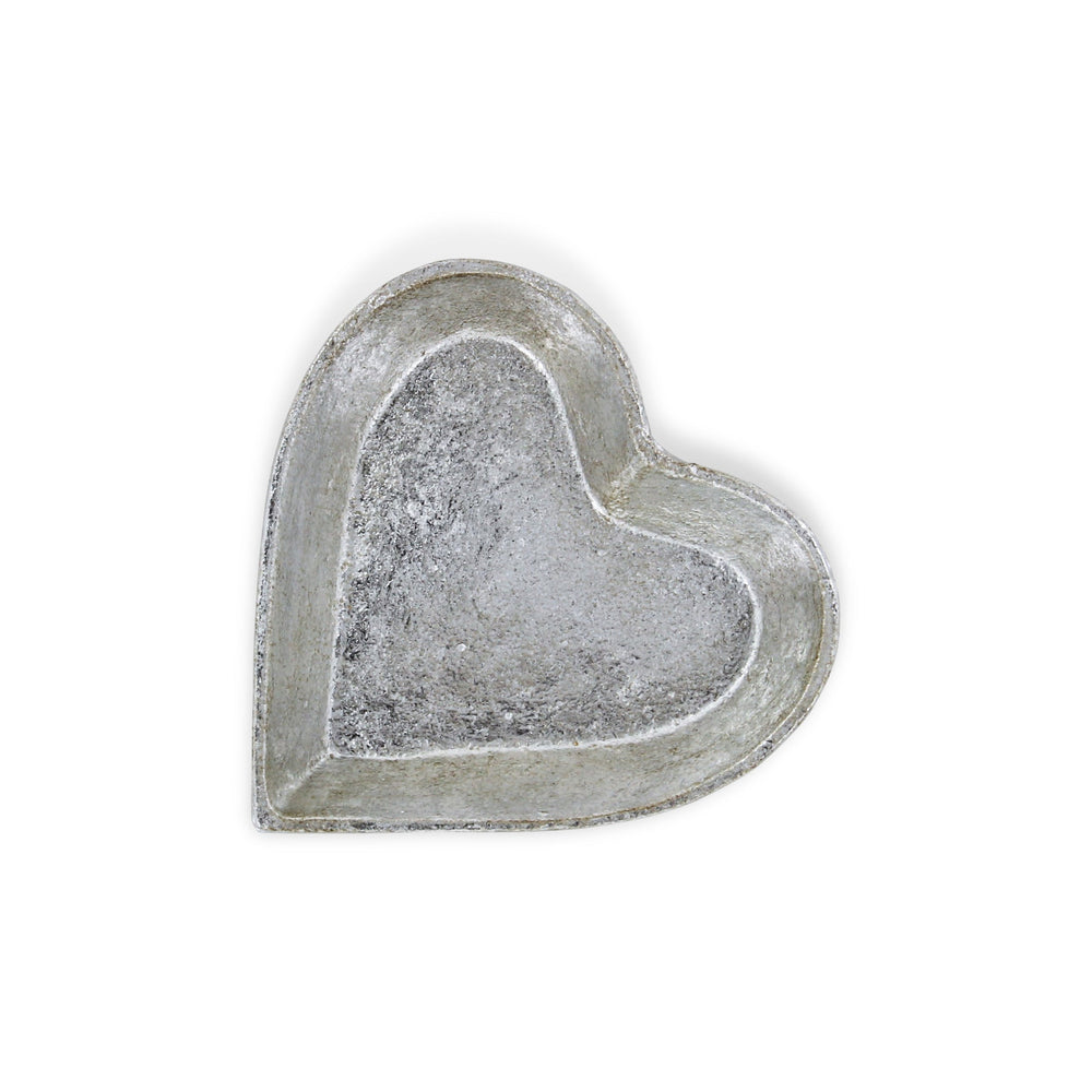 7" Silver Heart Cast Iron Handmade Vanity Tray - Homeroots - Flyclothing LLC