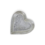 7" Silver Heart Cast Iron Handmade Vanity Tray - Homeroots