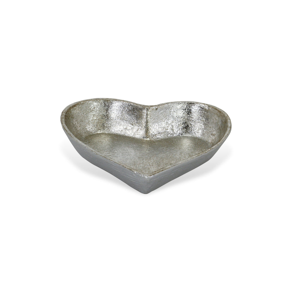 7" Silver Heart Cast Iron Handmade Vanity Tray - Homeroots - Flyclothing LLC