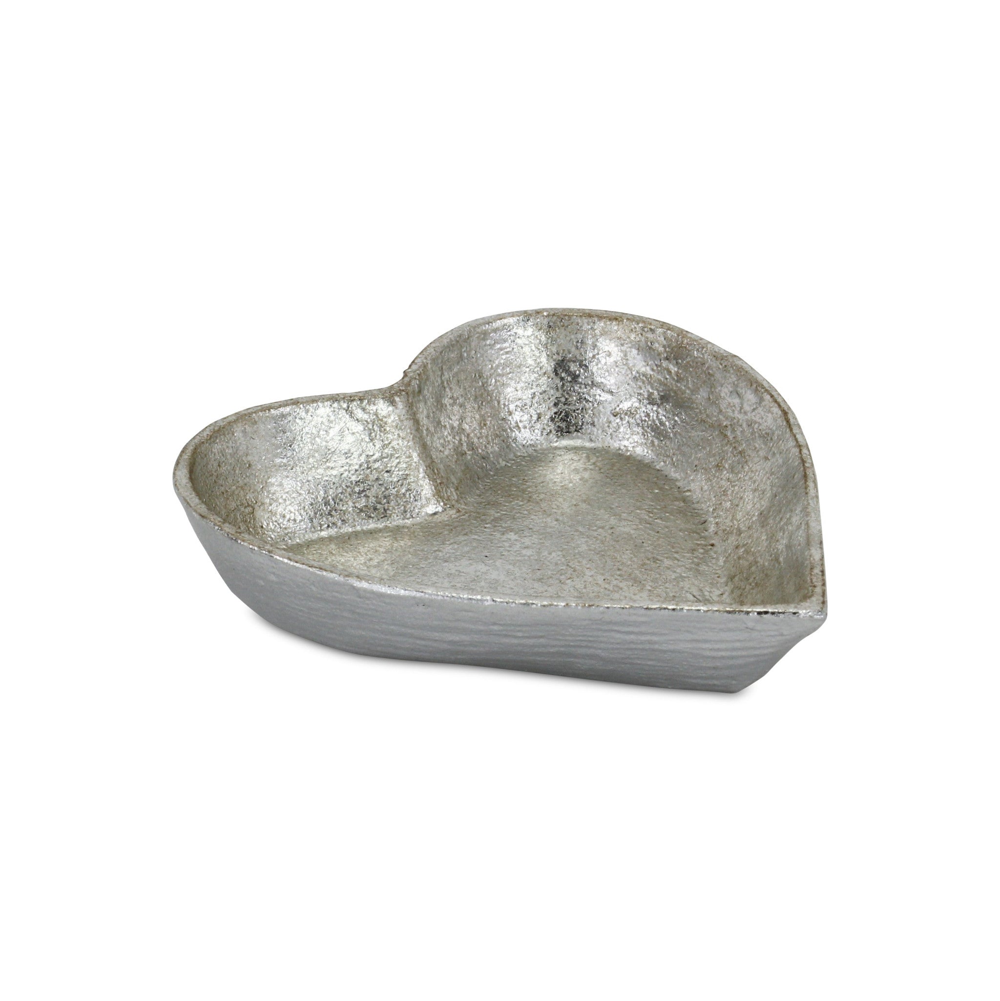 7" Silver Heart Cast Iron Handmade Vanity Tray - Homeroots - Flyclothing LLC