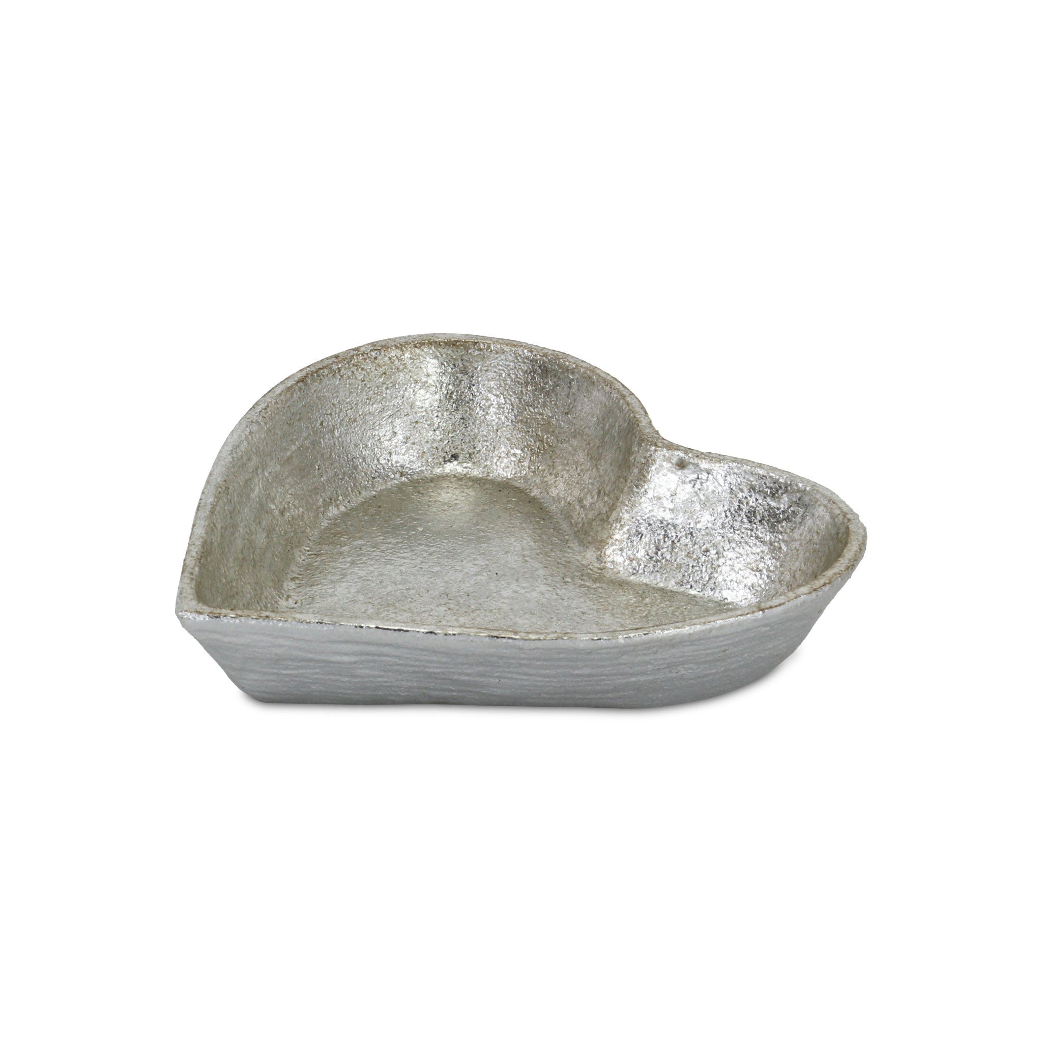 7" Silver Heart Cast Iron Handmade Vanity Tray - Homeroots - Flyclothing LLC