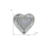 7" Silver Heart Cast Iron Handmade Vanity Tray - Homeroots - Flyclothing LLC