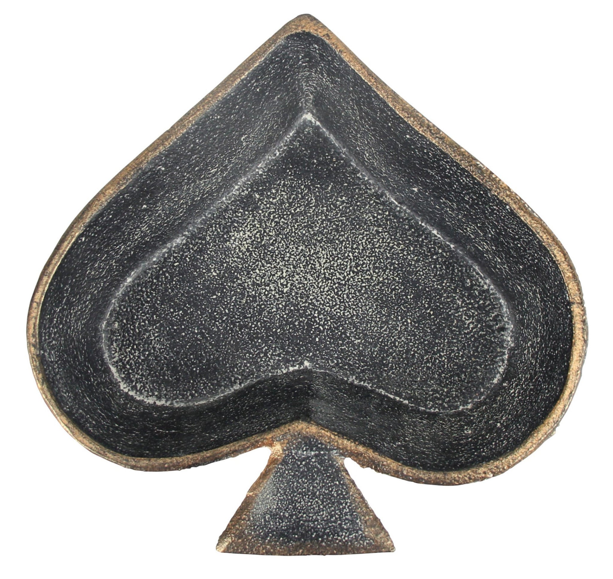 6" Black Novelty Cast Iron Handmade Vanity Tray - Homeroots - Flyclothing LLC