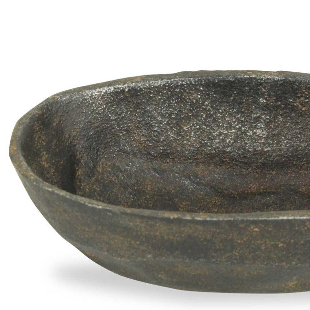 2" Bronze Iron Tabletop Dish Candle Holder - Homeroots - Flyclothing LLC