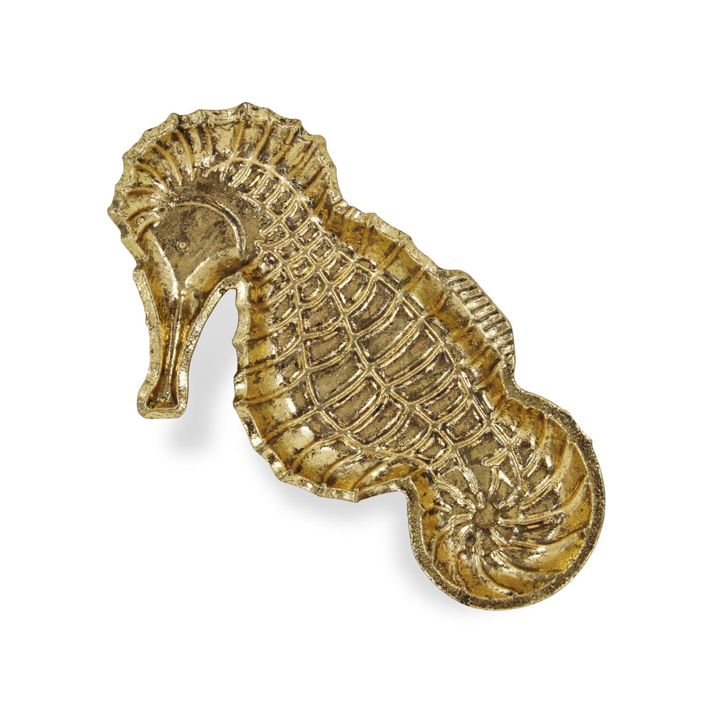 10" Gold Sea Horse Cast Iron Vanity Tray - Homeroots - Flyclothing LLC