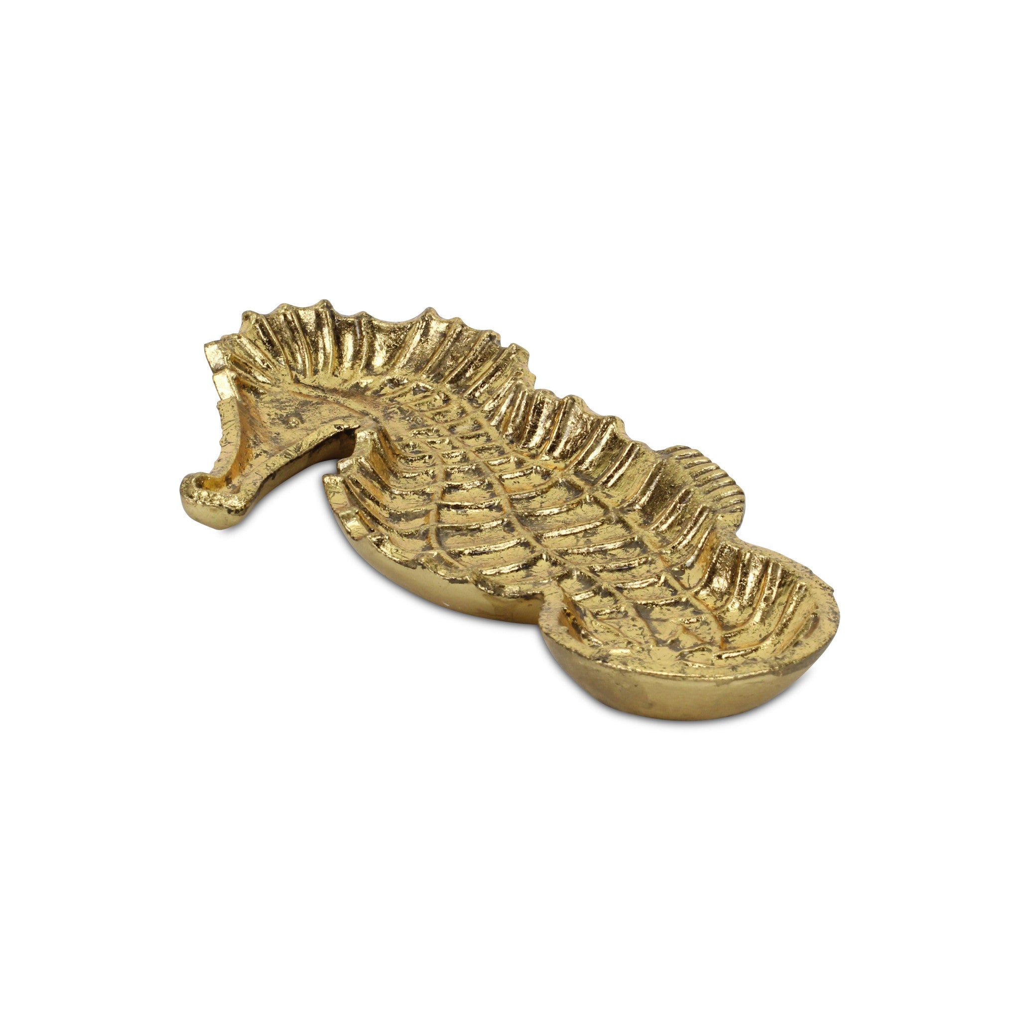 10" Gold Sea Horse Cast Iron Vanity Tray - Homeroots - Flyclothing LLC