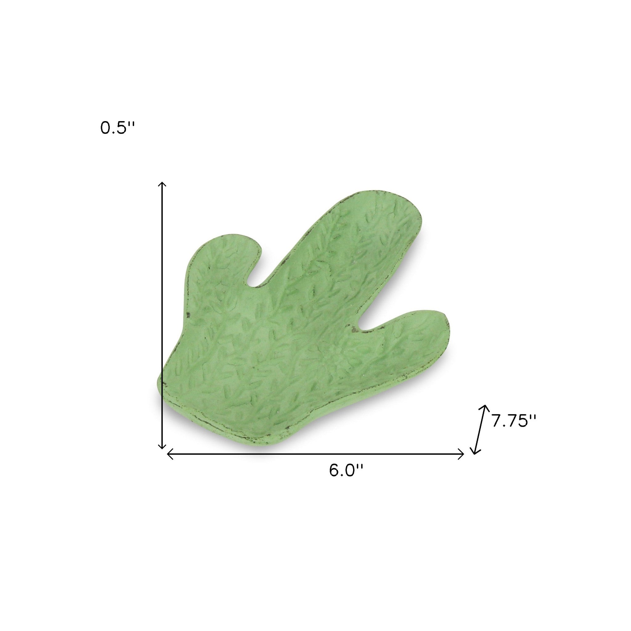 6" Green Cactus Cast Iron Vanity Tray - Homeroots - Flyclothing LLC