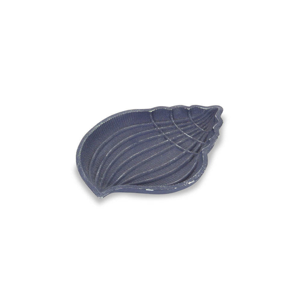 6" Blue Conch Shell Cast Iron Vanity Tray - Homeroots - Flyclothing LLC