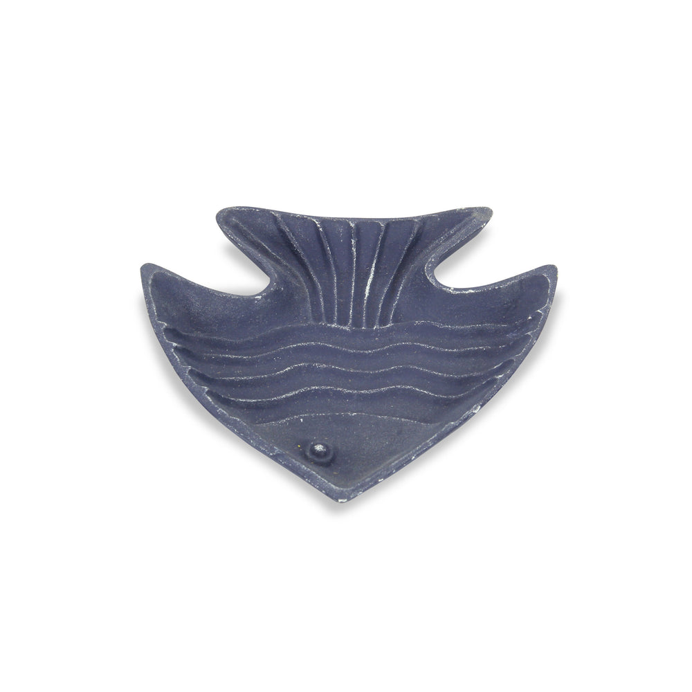 8" Blue Angel Fish Cast Iron Vanity Tray Tray - Homeroots - Flyclothing LLC