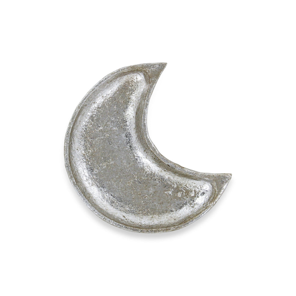 7" Silver Crescent Cast Iron Vanity Tray - Homeroots - Flyclothing LLC