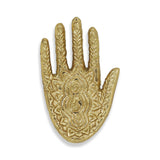 5" Gold Hamza Metal Handmade Tray - Homeroots - Flyclothing LLC