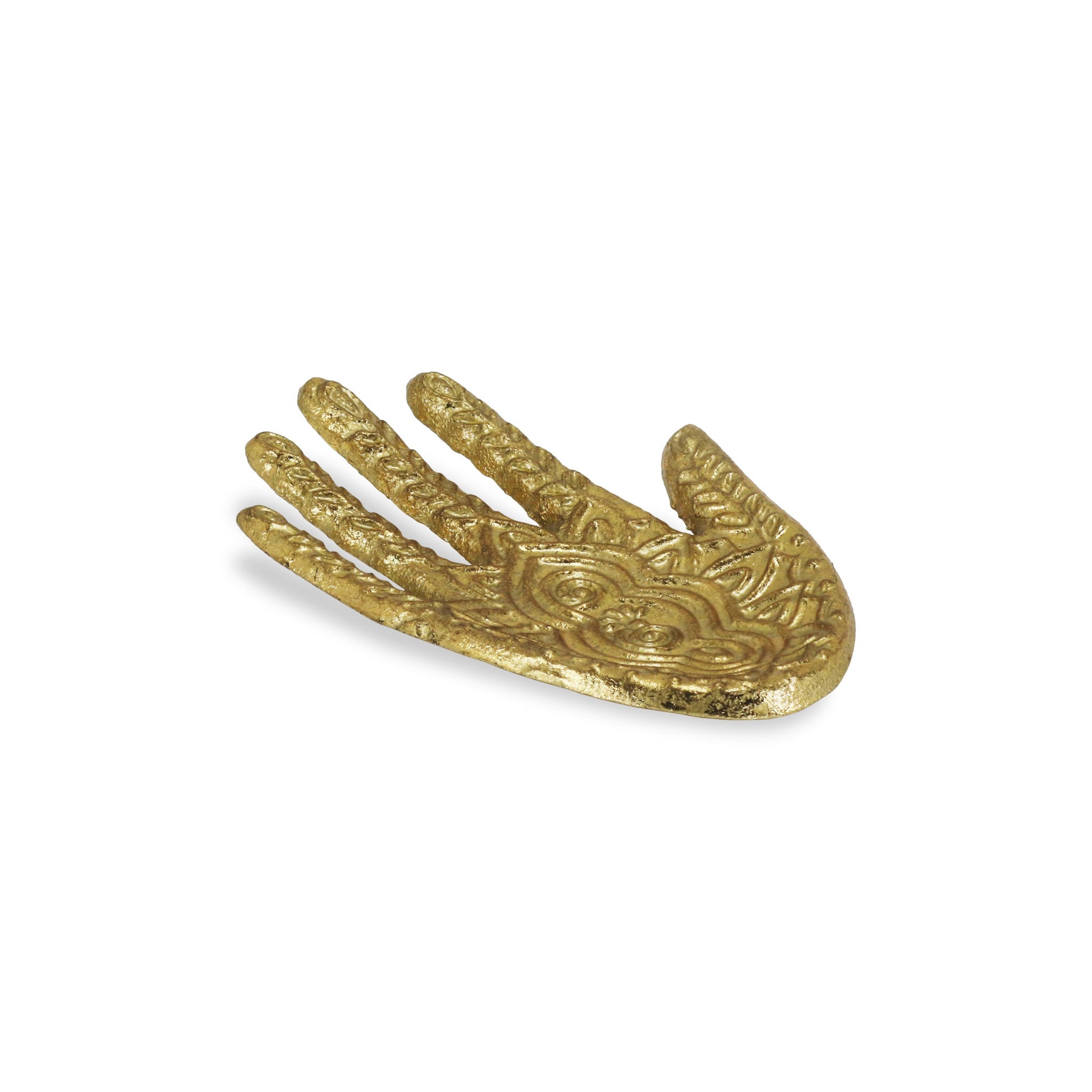 5" Gold Hamza Metal Handmade Tray - Homeroots - Flyclothing LLC