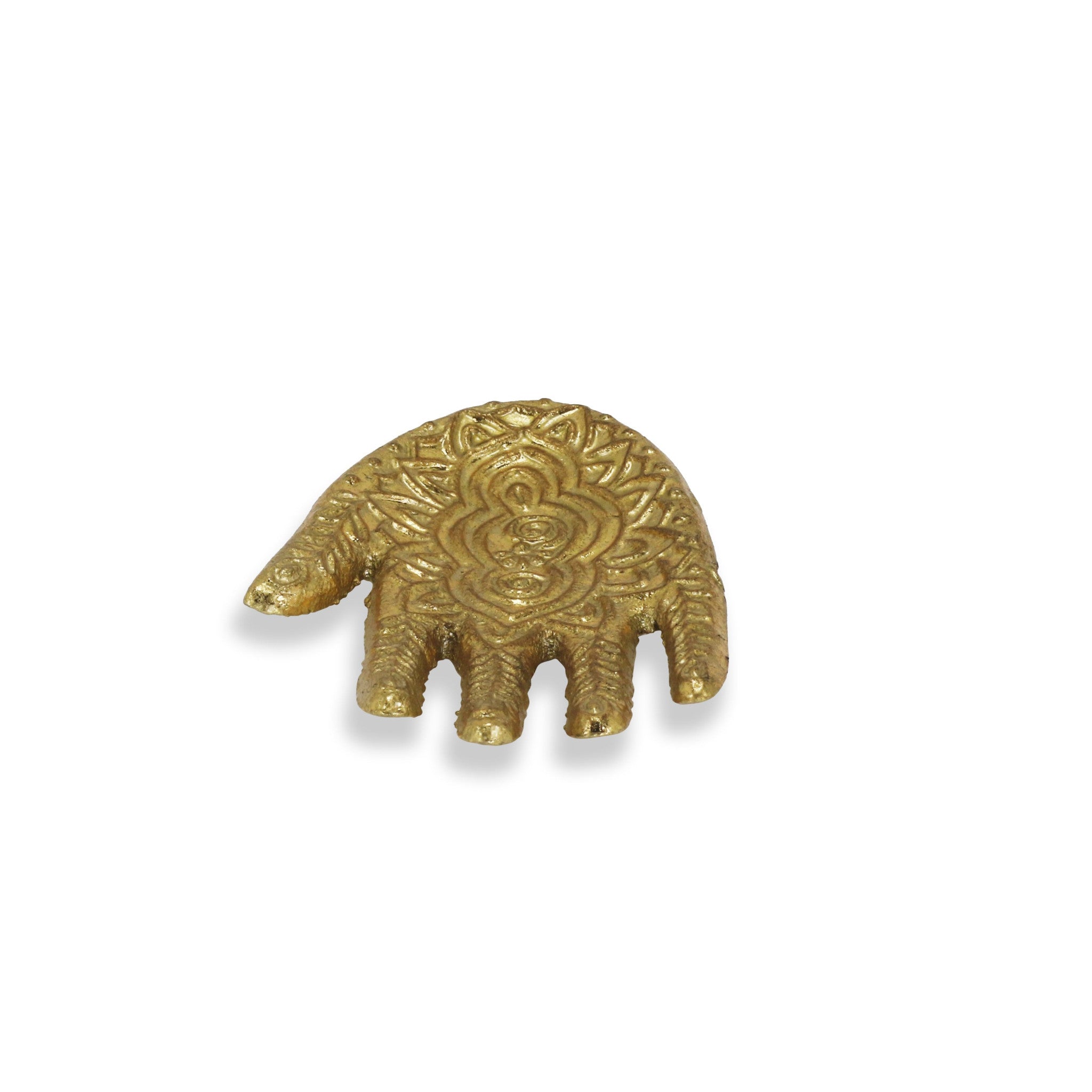 5" Gold Hamza Metal Handmade Tray - Homeroots - Flyclothing LLC