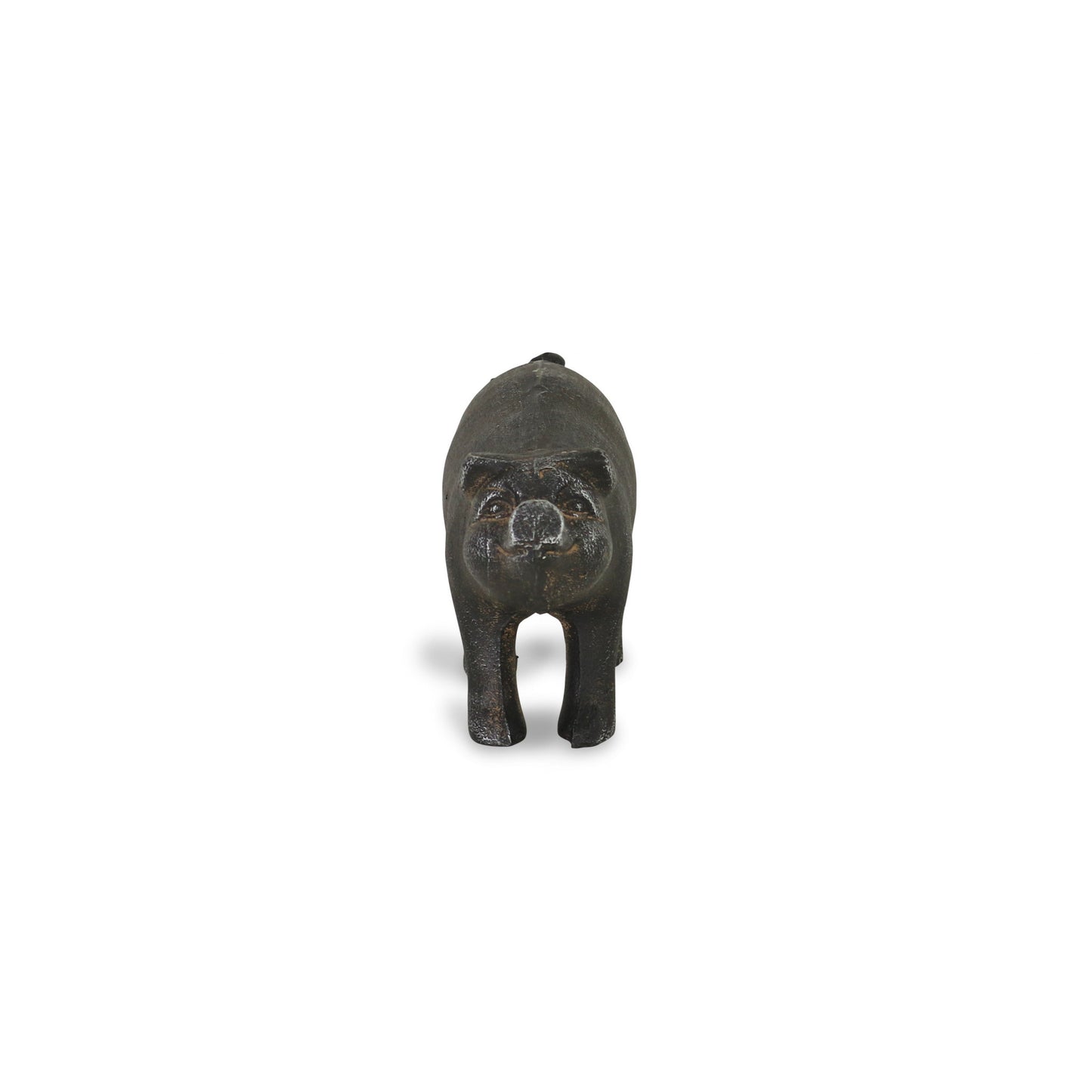5" Black Cast Iron Pig Hand Painted Sculpture - Homeroots - Flyclothing LLC