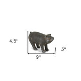 5" Black Cast Iron Pig Hand Painted Sculpture - Homeroots - Flyclothing LLC
