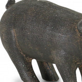 5" Black Cast Iron Pig Hand Painted Sculpture - Homeroots - Flyclothing LLC