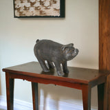 5" Black Cast Iron Pig Hand Painted Sculpture - Homeroots - Flyclothing LLC