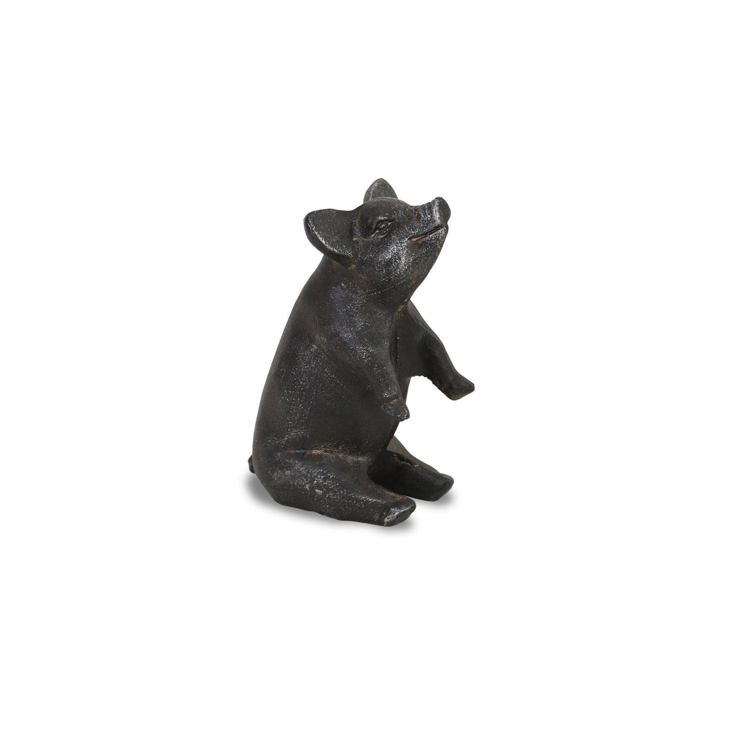 8" Black Rustic Metal Pig Figurine - Homeroots - Flyclothing LLC