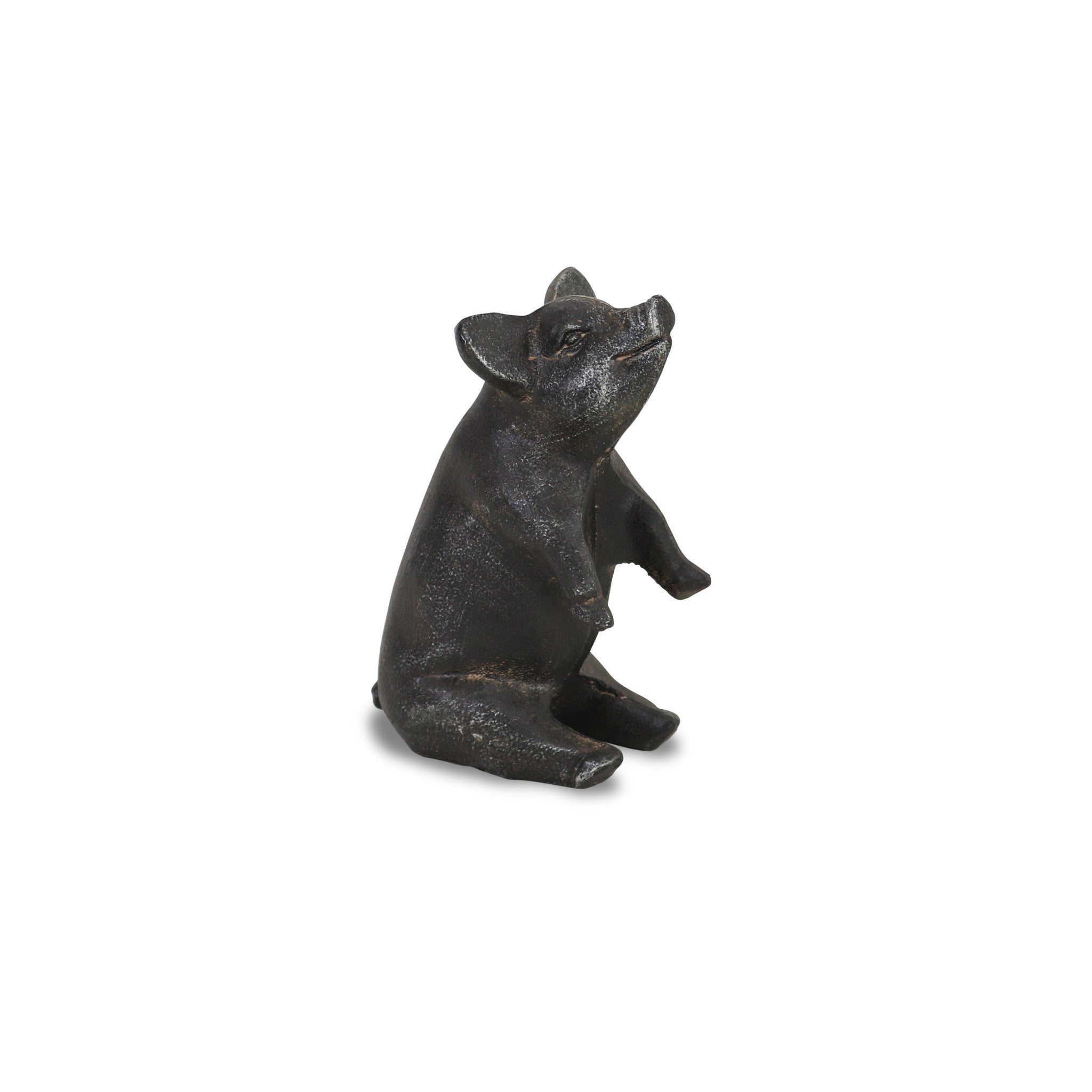 8" Black Rustic Metal Pig Figurine - Homeroots - Flyclothing LLC