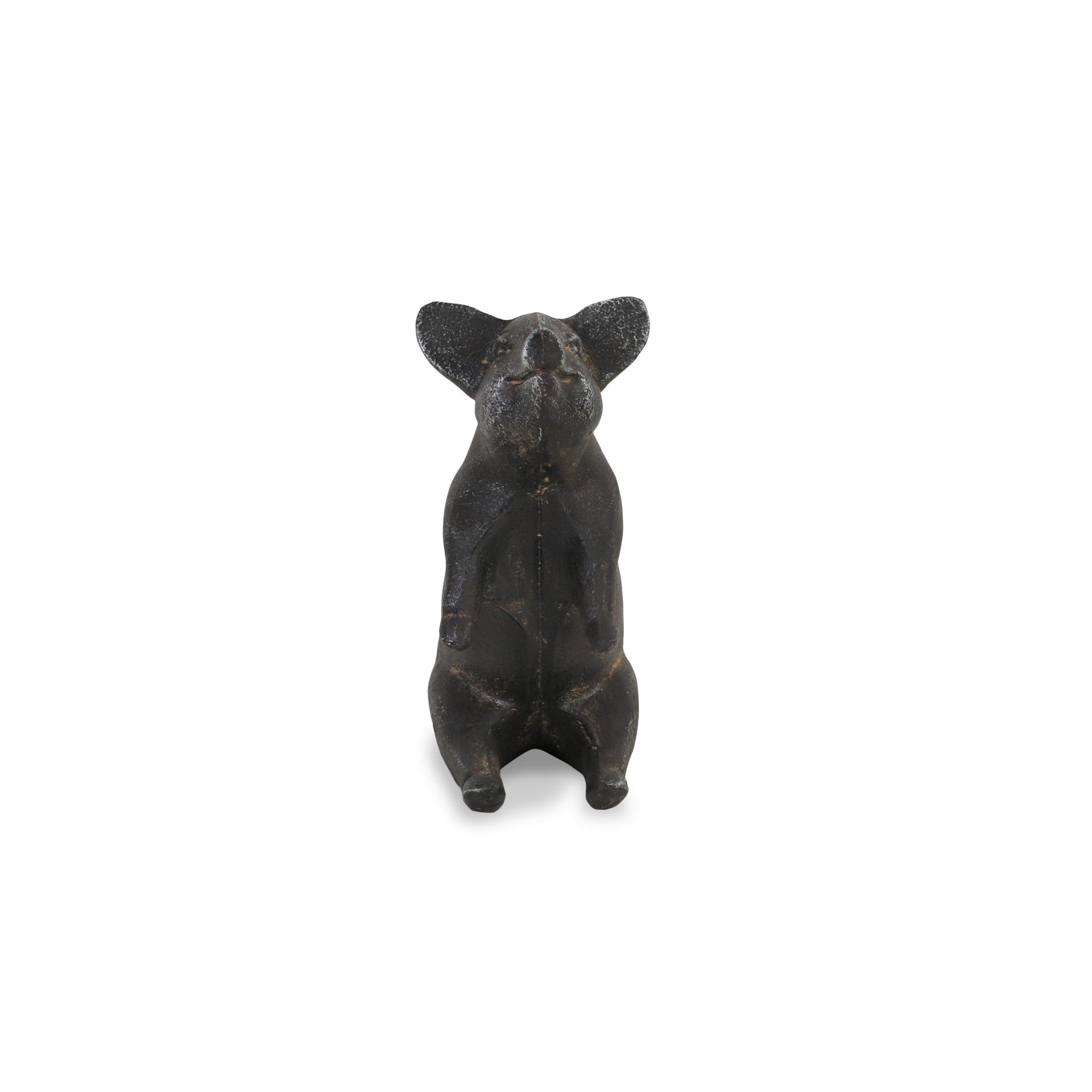 8" Black Rustic Metal Pig Figurine - Homeroots - Flyclothing LLC