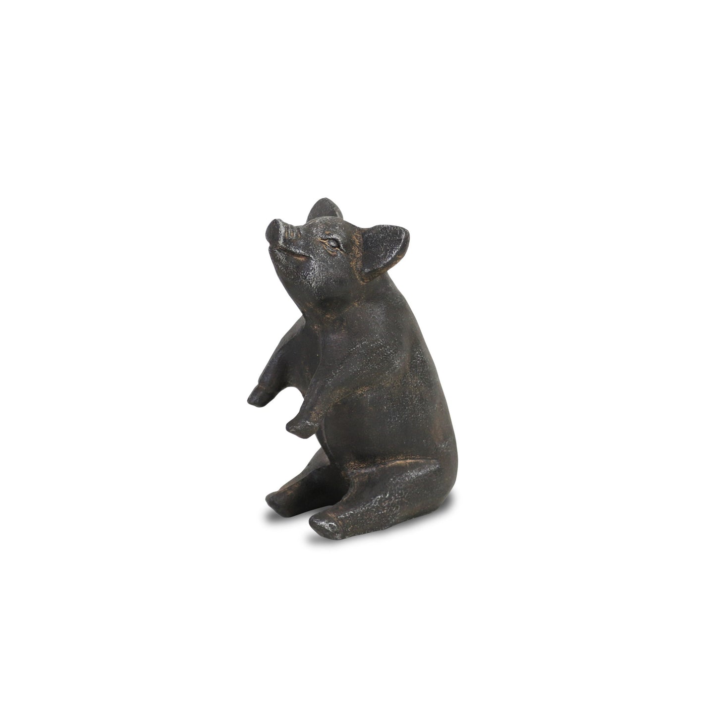 8" Black Rustic Metal Pig Figurine - Homeroots - Flyclothing LLC
