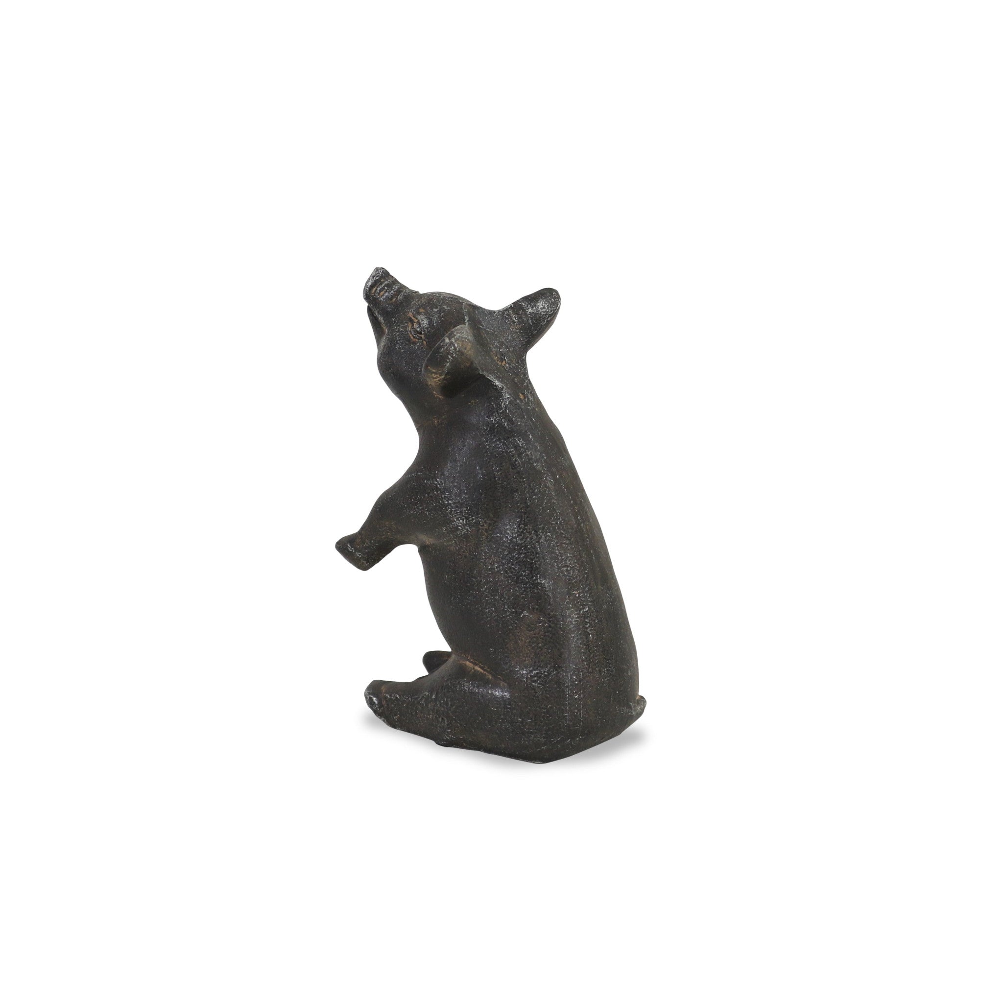 8" Black Rustic Metal Pig Figurine - Homeroots - Flyclothing LLC
