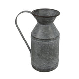 11" Gray Galvanized Metal Decorative Water Jug - Homeroots - Flyclothing LLC