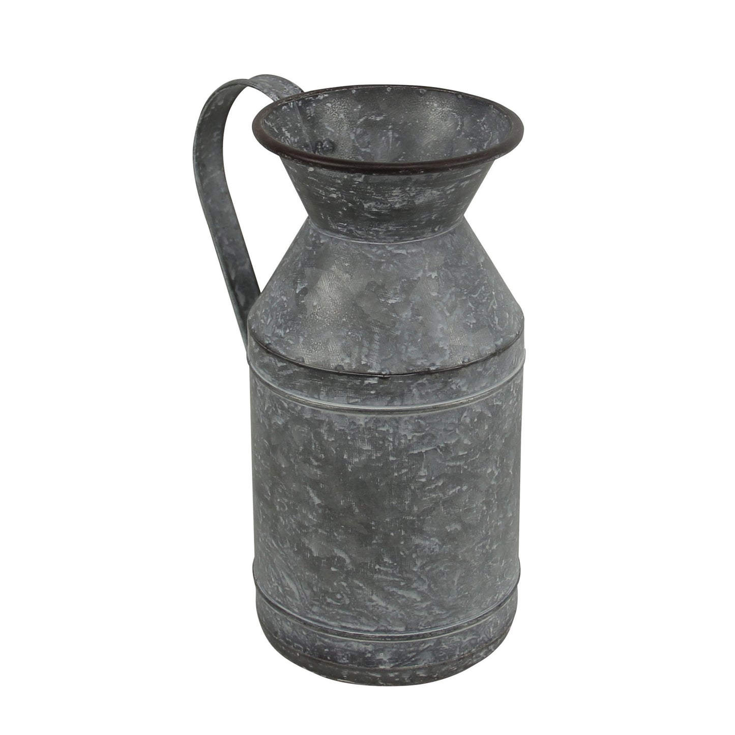 11" Gray Galvanized Metal Decorative Water Jug - Homeroots - Flyclothing LLC