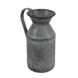 11" Gray Galvanized Metal Decorative Water Jug - Homeroots - Flyclothing LLC