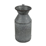 11" Gray Galvanized Metal Decorative Water Jug - Homeroots - Flyclothing LLC