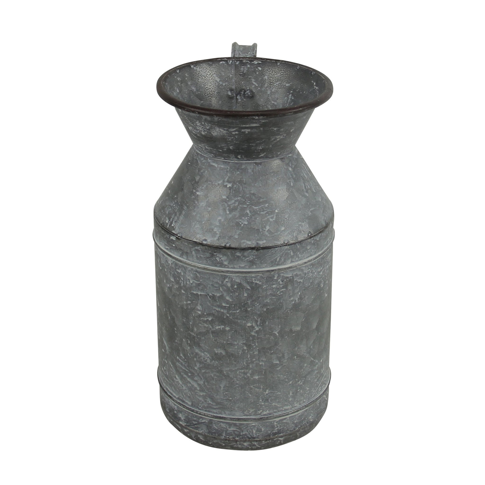 11" Gray Galvanized Metal Decorative Water Jug - Homeroots - Flyclothing LLC