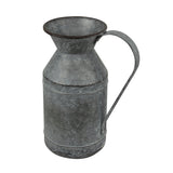 11" Gray Galvanized Metal Decorative Water Jug - Homeroots - Flyclothing LLC