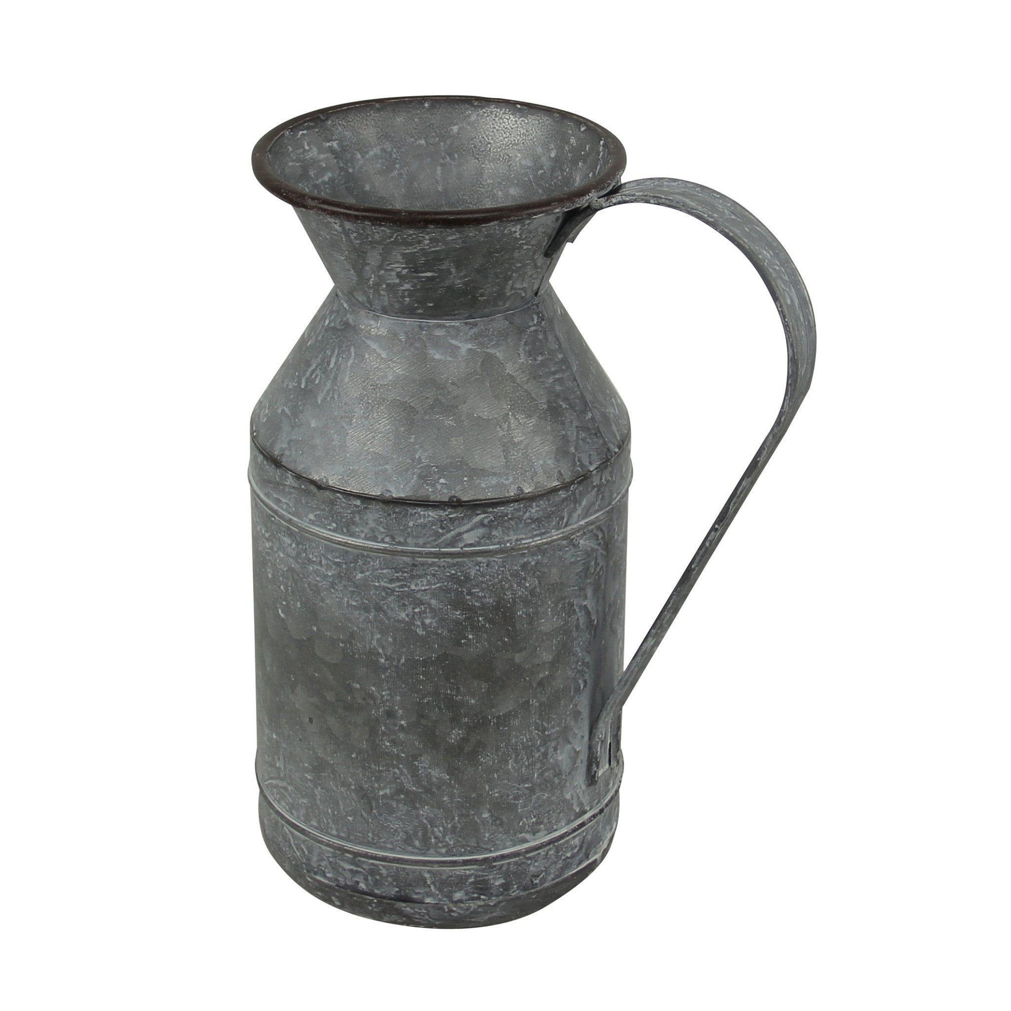 11" Gray Galvanized Metal Decorative Water Jug - Homeroots - Flyclothing LLC