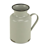 8" Gray and Black Metal Rustic Decorative Water Jug - Homeroots