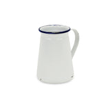6" White and Black Metal Rustic Decorative Water Jug - Homeroots - Flyclothing LLC