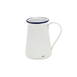 6" White and Black Metal Rustic Decorative Water Jug