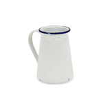 6" White and Black Metal Rustic Decorative Water Jug - Homeroots - Flyclothing LLC