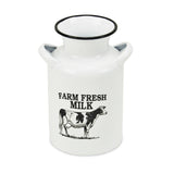 8" White and Black Rustic Cow Decorative Milk Jug - Homeroots - Flyclothing LLC