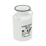 8" White and Black Rustic Cow Decorative Milk Jug - Homeroots - Flyclothing LLC