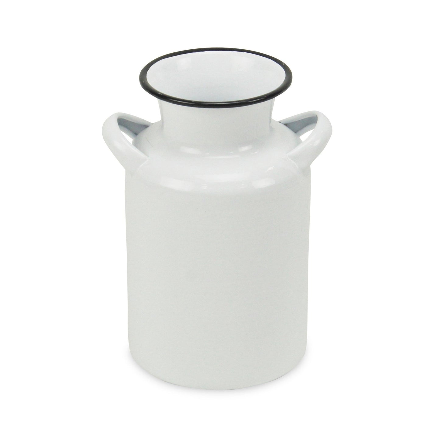 8" White and Black Rustic Cow Decorative Milk Jug - Homeroots - Flyclothing LLC
