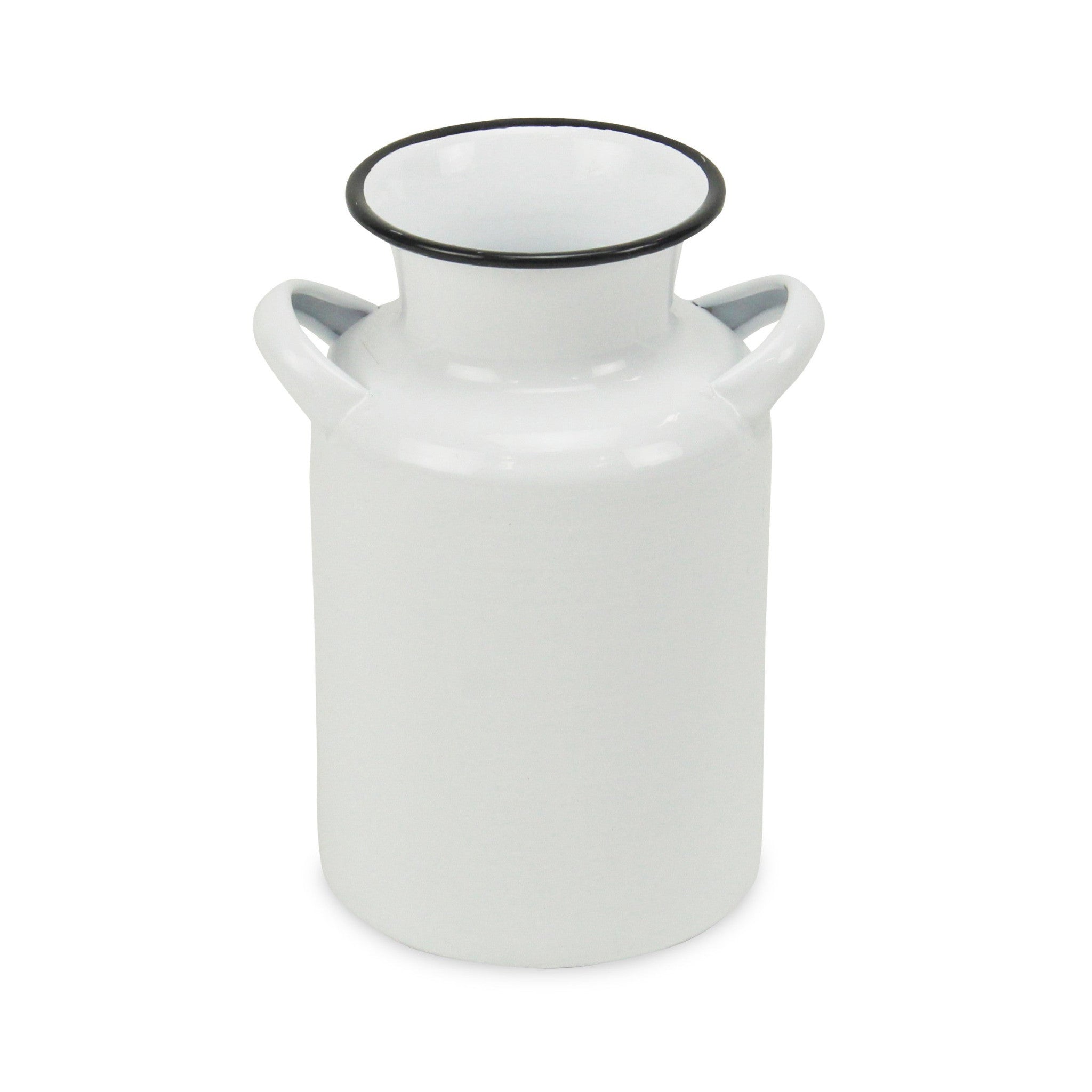 8" White and Black Rustic Cow Decorative Milk Jug - Homeroots - Flyclothing LLC