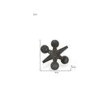 7" Black Metal Game Hand Painted Tabletop Sculpture