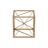 6" Gold Metal Cube Sculpture - Homeroots - Flyclothing LLC