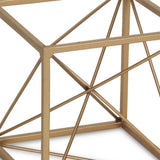 6" Gold Metal Cube Sculpture - Homeroots - Flyclothing LLC