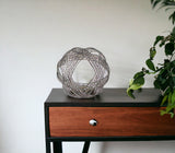 8.5" Gray Metal Decorative Orb - Homeroots