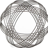 8.5" Gray Metal Decorative Orb