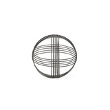 7" Gray Metal Decorative Orb - Homeroots